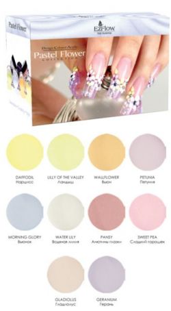 Pastel Flower® Collection Kit - набор цветных акриловых пудр «Пастельный цветок»